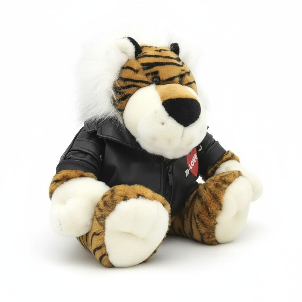 DAN DEE Collectors Choice Biker Tiger Wild Thing Plush Stuffed Animal 18.5"